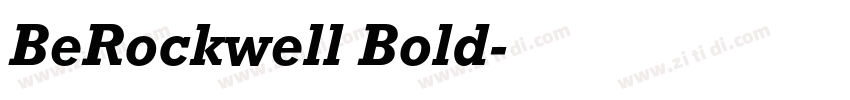 BeRockwell Bold字体转换